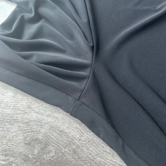 Sympli Black Lagenlook Pull up Laser Cut Cropped Leggings Made in Canada - Picture 7 of 11